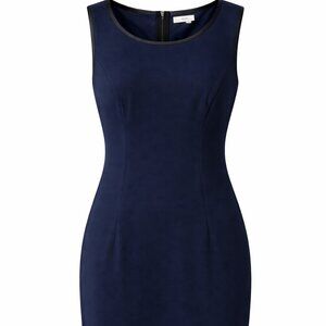 Max Studio Navy Blue Sleeveless Sheath Dress – Women’s Size M Knee Length